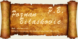 Poznan Bilašković vizit kartica